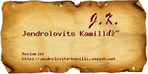 Jendrolovits Kamilló névjegykártya